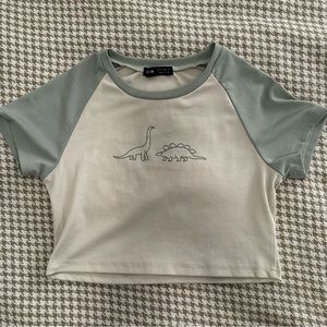 Cropped Dinosaur Shirt